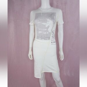 Hyein Seo Womens White Cotton Bodycon T Shirt Dress Size XS 0 Streetwear